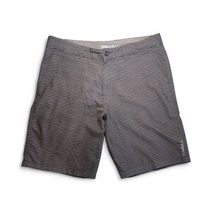 O'Neill Black and Gray Striped Chino Shorts-sz 36”
